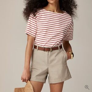 J. Crew 5” Chino Short Khaki Cotton Classic Staple Capsule Wardrobe - Size 4